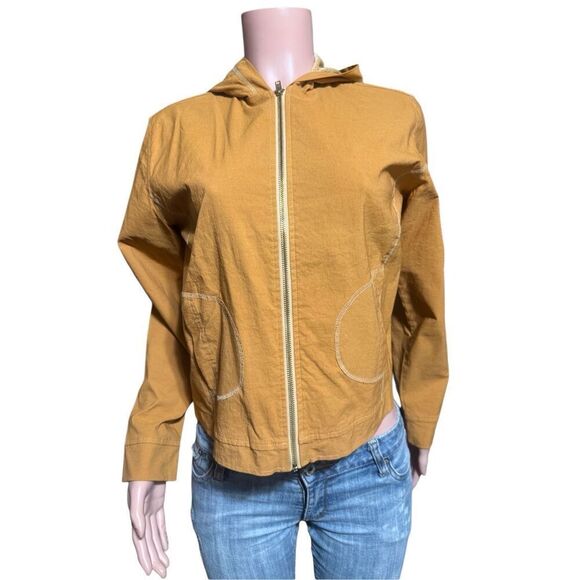 women's stretch nylon zip up thin casual hoodie short sweater M - Picture 3 of 6